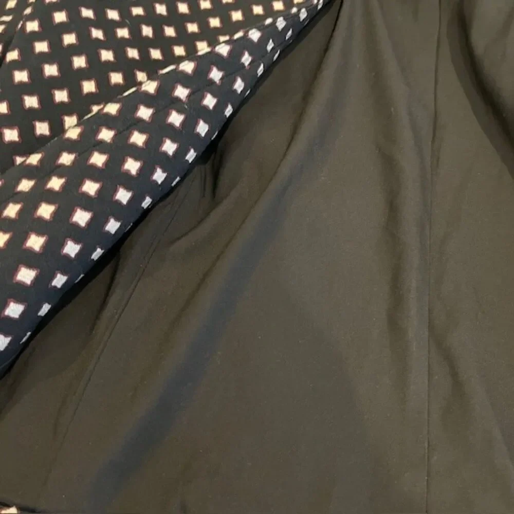 Kate Spade Diamond Jacquard Lined Blazer Black With White Burgundy Size‎ 8